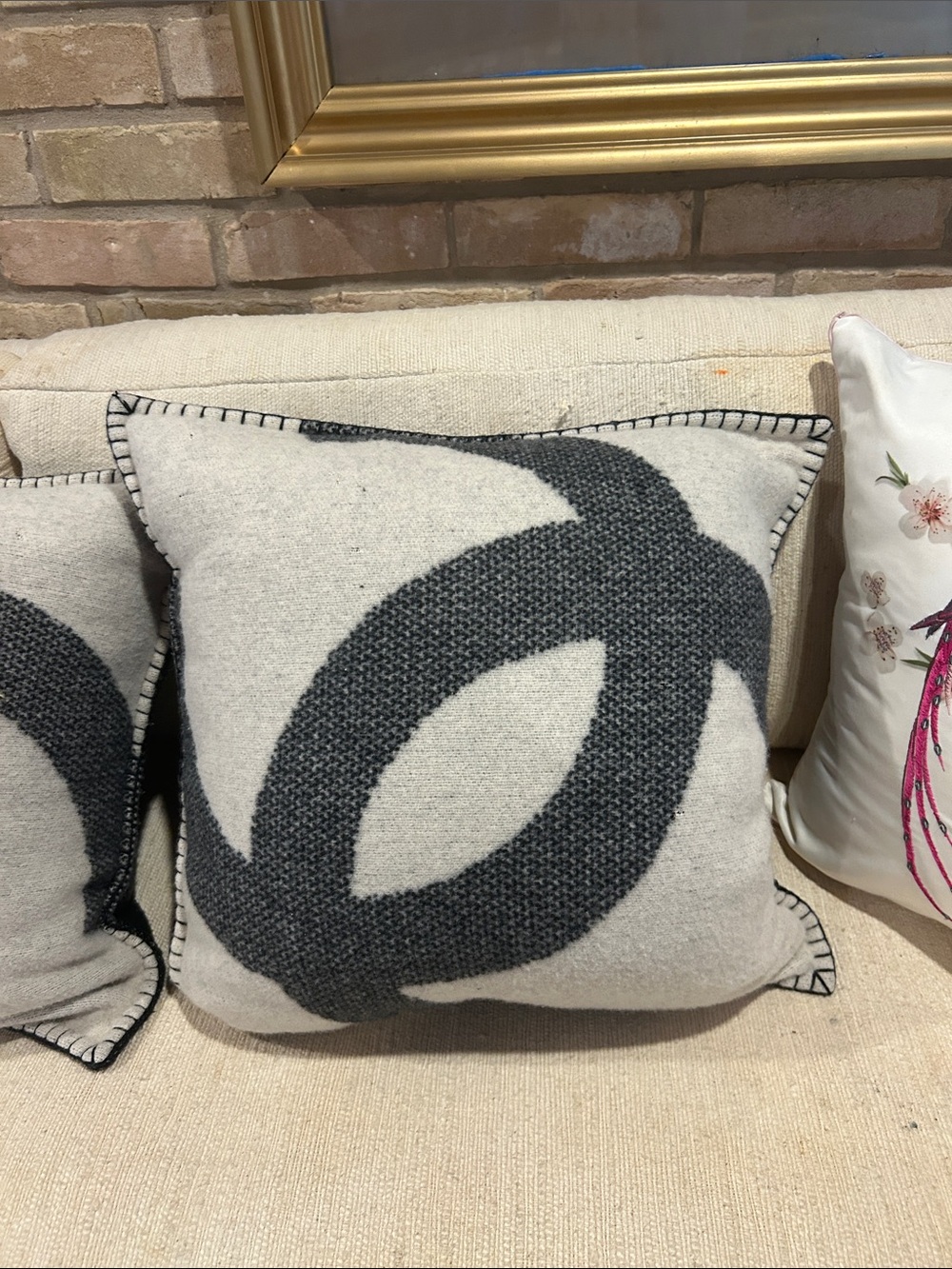 Authentic Chanel Cashmere Pillow Covers
